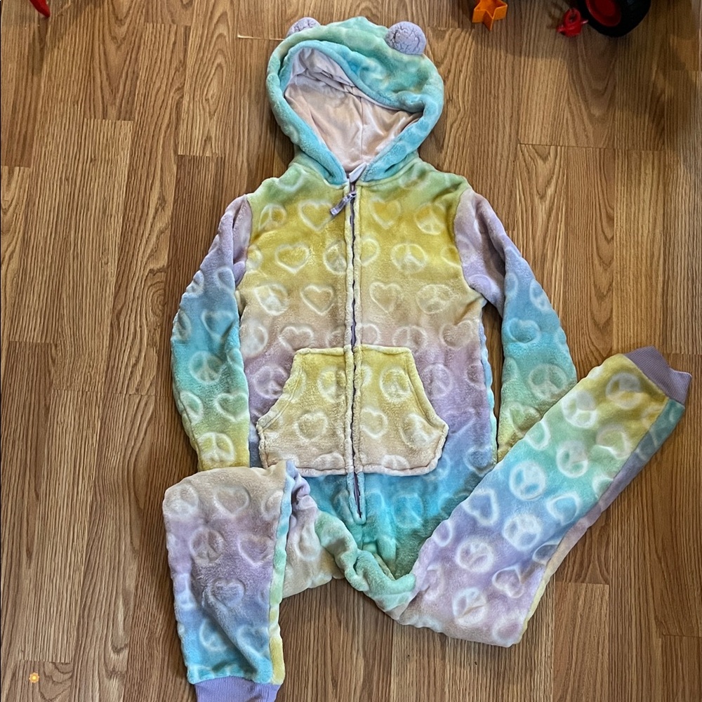 Colorful hooded pajamas